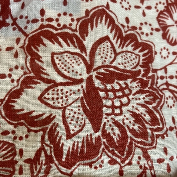 Garnet Hill NWOT Easy Linen Button Down Blouse Floral Sz 6 Coastal Vacation - Picture 14 of 16